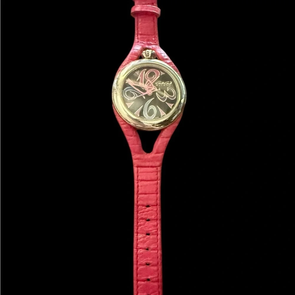 GaGa Milano Pink Leather Strap Watch